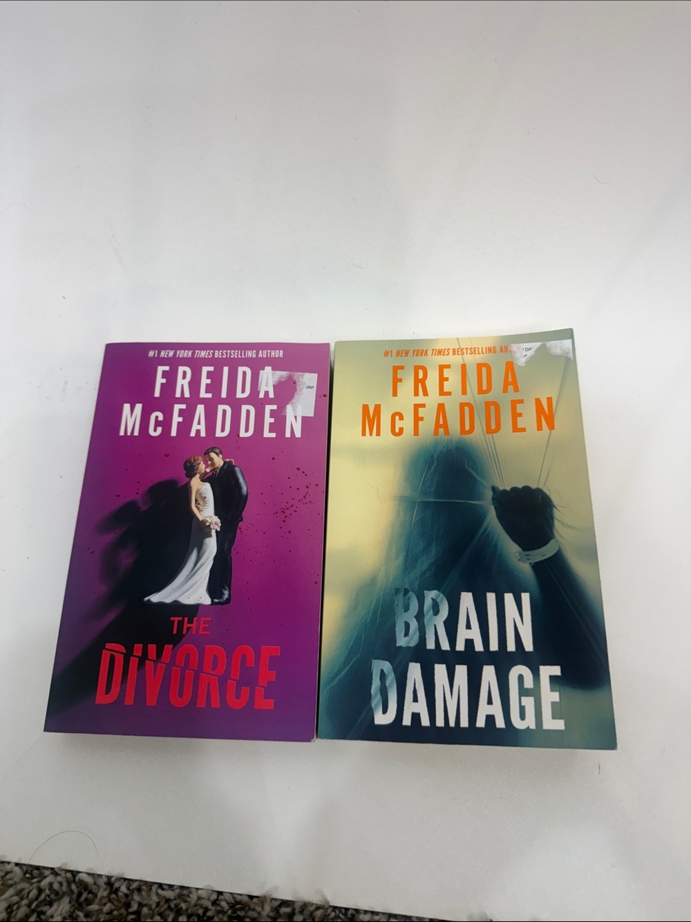 Freida McFadden 2 paperback books Brain Damage and the Divorce